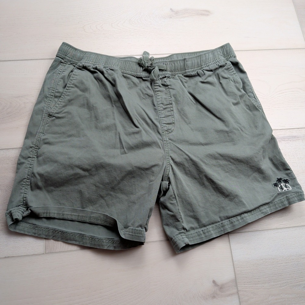 Katin Local Shorts Mens XL Green Elastic Waist Cotton‎ Stretch Casual
